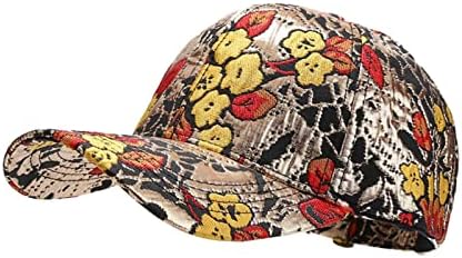 Baseball Cap homens e mulheres Personalidade de rua retrô Floral Print Hip Hop Duck Hat Trend Summer Casual Black Hat