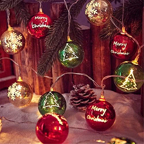 Enfeites de bola de árvore de natal luzes de bola de Natal internas luzes de cordas externas inserir ponta a ponta