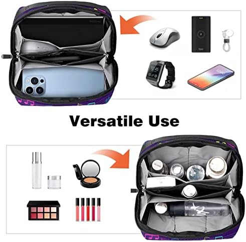 Organizador eletrônico Small Travel Cable Organizer Bag para discos rígidos, cabos, carregador, USB, cartão SD, partituras