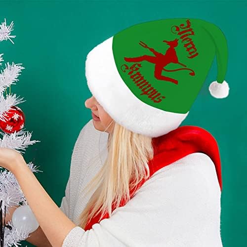Merry Krampus chapéu de natal Papai Noel para adultos unissex Comfort Classic Xmas Cap para férias de festa de Natal