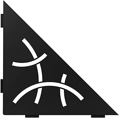 Sistemas Schluter Prateleira de canto triangular -e - Design de curva - preto fosco - acessário de chuveiro Kerdi -line