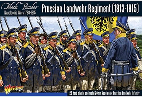 Pó preto em pó preto Regimento prussiano Regimento Napoleônico Guerra 1813-1815 Kit de Modelo de Plástico Militar Wargaming
