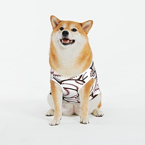 Camas de estimação de algodão Camisas de beisebol-amante de beisebol Costumes de cachorro Pijama de cão macacão de cachorro