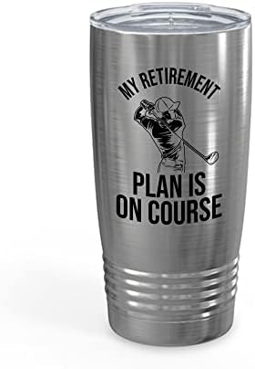 Meu plano de aposentadoria está no curso Funny Golf Golfe aposentado Ringneck Tumbler