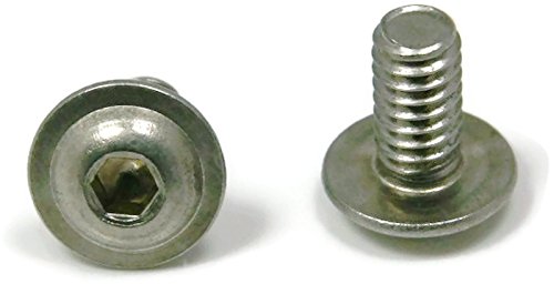 Parafuso da cabeça do soquete do flange de botão 18-8 Aço inoxidável-10/32 x 3/8 Qty-1.000