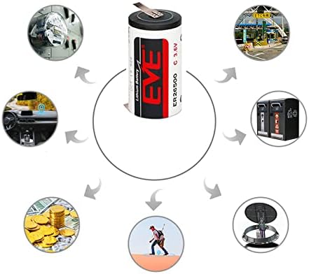 GRE Energia 30 pacote EVE ER26500 3,6V 8500mAh Tamanho C Bateria de lítio Litium com abas para monitor de pressão de pneu automóvel,