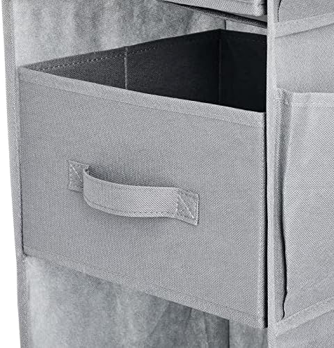 Juvale 2-Pack 7 prateleiras organizador de armário com 5 gavetas, 4 prateleiras e 4 bolsos laterais, armazenamento de pano não tecido