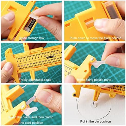 N/A Round Paper Cutter Graphic Card Machine de corte portátil Office Hand Craft Acessório com slot de travamento