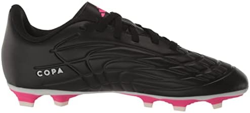 Adidas Copa Pure.4 Sapato de futebol solo flexível, preto/zero metálico/time choque rosa, 11 USENISEX Little Kid