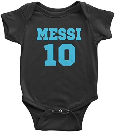 Expressão Tees Messi 2022 World Soccer Futbol Celebration Celebration Bodysuit de uma peça de peça de peça e criança pequena