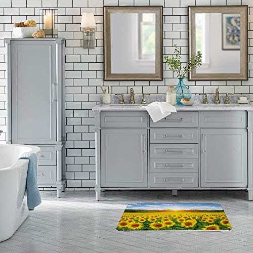 Banheira tapetes tapetes banheira de banheiro banheiro girassóis capacho não deslize a decoração de decoração espuma de memória
