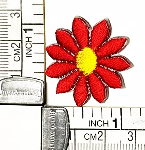 Kleenplus mini Red Daisy Flower Ferro On Patches Atividades Logo Bordado Casa de Jeans Backets Backpacks Camisas Acessórias