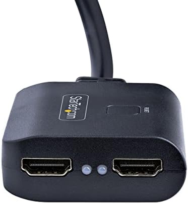 Startech.com Splitter HDMI de 2 porta, 4K 60Hz HDMI 2.0 Vídeo, divisor 4K HDMI 1 em 2 Out, Splitter de exibição/saída de 1x2 HDMI, HDR/HDCP,