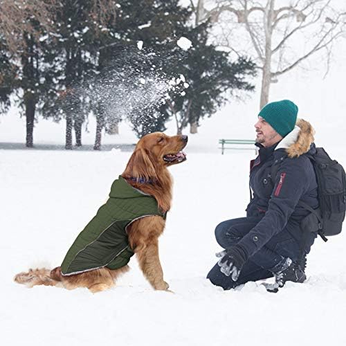 Casaco de cachorro emust para inverno, coletes para cães para jaquetas de cães quentes de clima frio para cães grandes