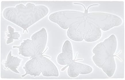 Silicone Butterfly Candy Baking Mold: DIY Butterflies molda bandejas de silicone não -bastão de chocolate gelo molde de sabão