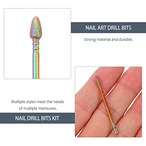 Bits de perfuração de unhas do kit de unhas solustres Definir 30pcs Cuttice Brill Brill Brill Drill Drill File de