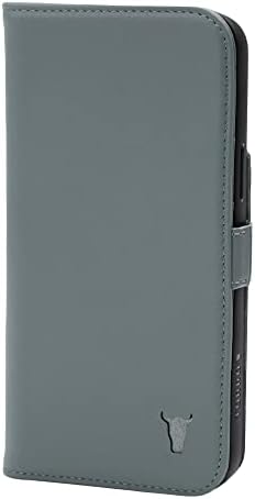 Torro Leather Case Compatível com iPhone 14 Plus - Caixa de carteira compatível com couro genuíno com suporte para cartão