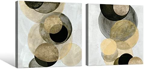 7Fisionart Abstract Wall Art preto e dourado imagens modernas de lona cinza PRIMAIS OBRAS DE ARRAÇÃO DE CONCORAÇÕES DE ESQUERDO DE ESPRESSO