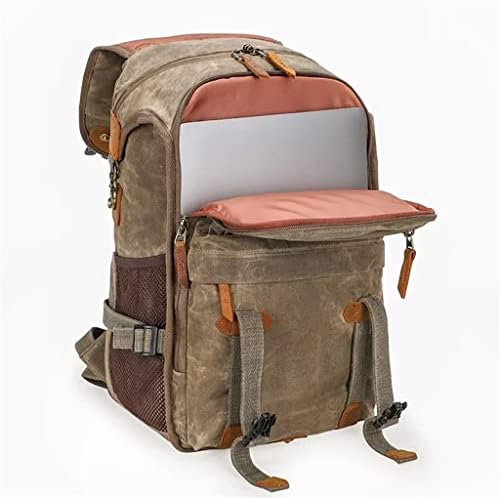 Sdewfg Batik Canvas e Câmera Retro impermeabilizada Backpack Backpack Casual Travallers Bags Tripé DSLR