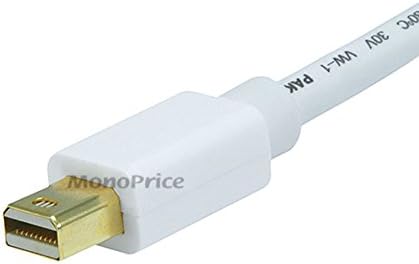 MONOPRICE 106006 3FT GOLD PLATED 32AWG MINI DISPLAYPORT para DisplayPort Cable - White