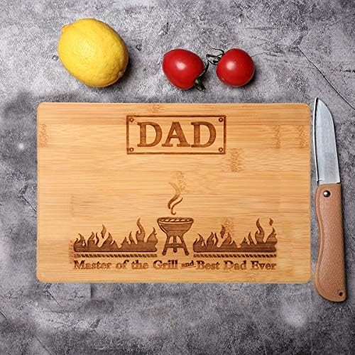 WDSLSlsing Bamboo Rutting Board Mestre do Grill Papai de aniversário Presentes para o dia dos pais e o melhor pai de todos os tempos