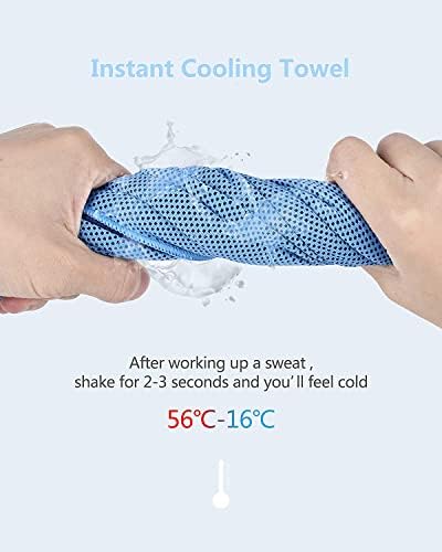 Toalha de resfriamento 4packs, toalha de gelo, toalha de microfibra, toalha fria respirável e respirável, fique fresca para ioga,