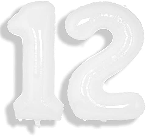 Suwen 40 polegadas Branco grande 2 número de balão Ballo Helium Número de hélio Balões 0-9 Jumbo gigante Happy 2nd Birthday