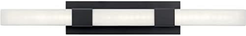 Iluminação Elan 84203 Neltev - 36,25 polegadas 45W 1 Vanidade linear de banho LED, cor de acabamento: preto fosco