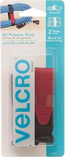 Velcro Brand 90107 - TODAS as tiras de propósito - 18 x 1 All Finals Strap, 2 ct. - Preto