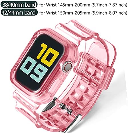 Proatl Compatível com as bandas da Apple Watch Series Se 8 7 6 5 4 3 2 1, Mulheres e homens ostentam cinta de silicone