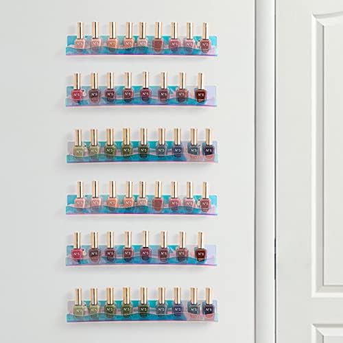 Hblife 15 polegadas Plataforma de parede de exibição de rack de 15 polegadas, 3 pacote de 3 pacote de arco -íris de acrílico de acrílico
