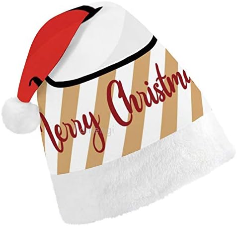 Chapéu de Papai Noel de Natal, Feliz Chapéu de Natal de Natal Chapéu de Férias para Adultos, Unisex Comfort Hats de Natal para Festive