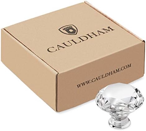 CAULDHAM 10 Pack Premium Glass Crystal Kitchen Knows Pulls - Dressa Draveta/Porta Hardware - Estilo C444