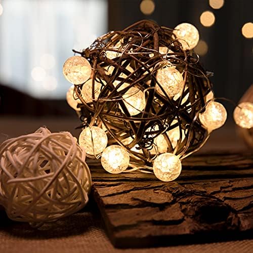 Luzes de corda do globo Hutools para quarto, luzes decorativas, luzes de Natal, luzes de estalo de cristal com luzes 10