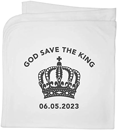 Azeeda 'Deus salve o rei' algodão, cobertor/xale