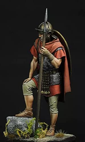 Etriye 75mm 1/24 Modelo de caractere de resina Antigo Roman Warrior Die Modelo de Modelo Cast Kit /FR479