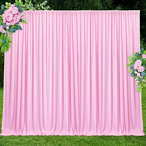 30ftx10ft Baby Pink Ribraks Free Drapes, 6 painéis de 5ftx10ft cortinas para festas, casamento, aniversário