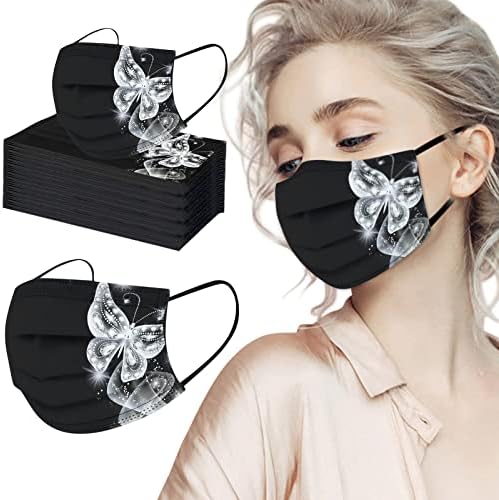 JMETRIE 50pc Adulto máscara de face adulta máscara de borboleta máscara de tampa de rosto Máscara confortável respirável para