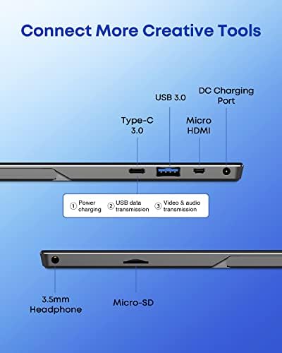 2023 Chuwi UBook x tablet, tela sensível ao toque de 12 ', Windows 11, 8 GB de RAM 256 GB, 1 TB SSD gasto, Intel N4120,