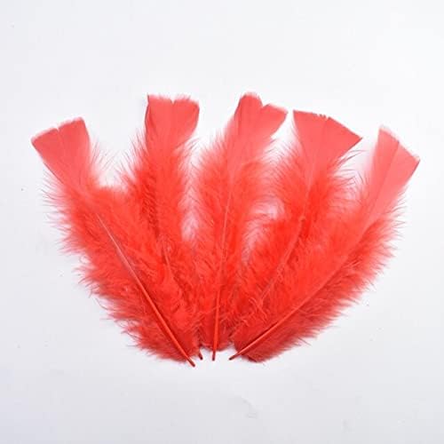 Zamihalaa 20pcs/lotes penas de peru de peru para artesanato 13-18cm/5-7nch Feathers para jóias fazendo penas brancas pretas-vermelho