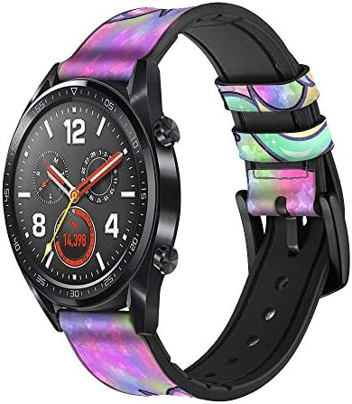 CA0643 Pastel Unicorn Leather & Silicone Smart Watch Band Strap for Wristwatch Smartwatch Smart Watch Tamanho
