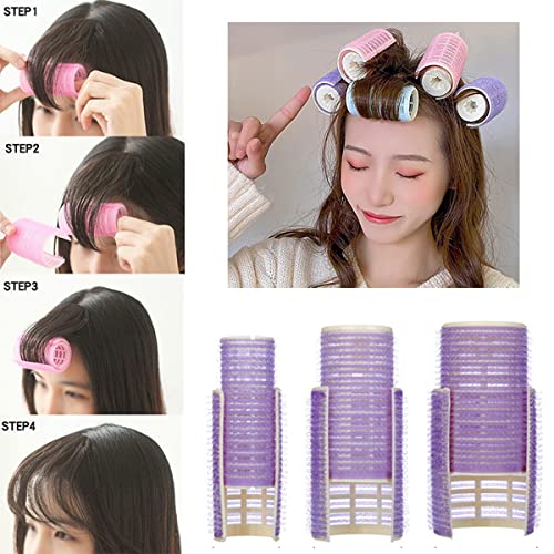 8pcs volumizando clipes de cabelo jumbo rolos de cabelo com clipes de cabelos instantâneos clipes volumizantes para mulheres