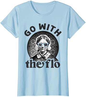 História das mulheres, enfermeira Florence Nightingale, vá com a camiseta Flo