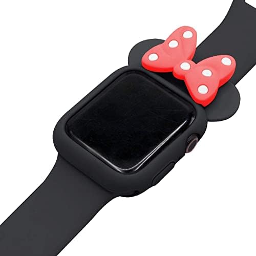 Case de proteção de mouse de silicone macio compatível com Disney Compatível com I Watch Series 4 40mm 44mm para crianças