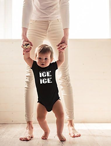 Crazy Bros Tees Ice Ice Baby - Parody Funny fofo novidade infantil de uma peça de bebê de uma peça