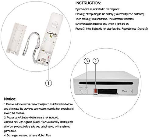 Lactivx Wii Controller, Wii Remote Controller e Nunchuck 1 pacote compatível com caixa de silício para Wii Wii U