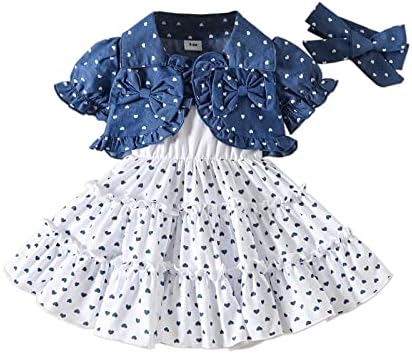 Patpat Baby Girls Dress and Cardigan Conjunta 2 PCs Criança de menina de girassol vestido sem mangas e manga longa Conjunto de