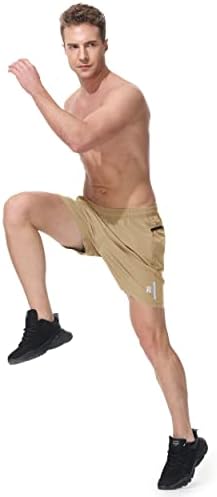 Runhit Running Shorts Homens com bolsos furtivos de 5 polegadas de treino de 5 polegadas shorts atléticos respiráveis ​​shorts de