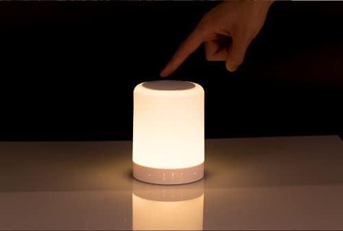 Parthan Alcorão Bluetooth Lâmpada de alto -falante com LIGHT REMOTO E PORTÁVEL LED Touch Night Light com MP3 Music Player