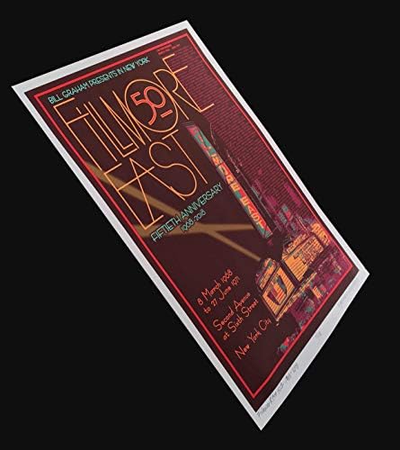 Fillmore East 50th Anniversary Poster Concert S/N Edição de 100 David Byrd